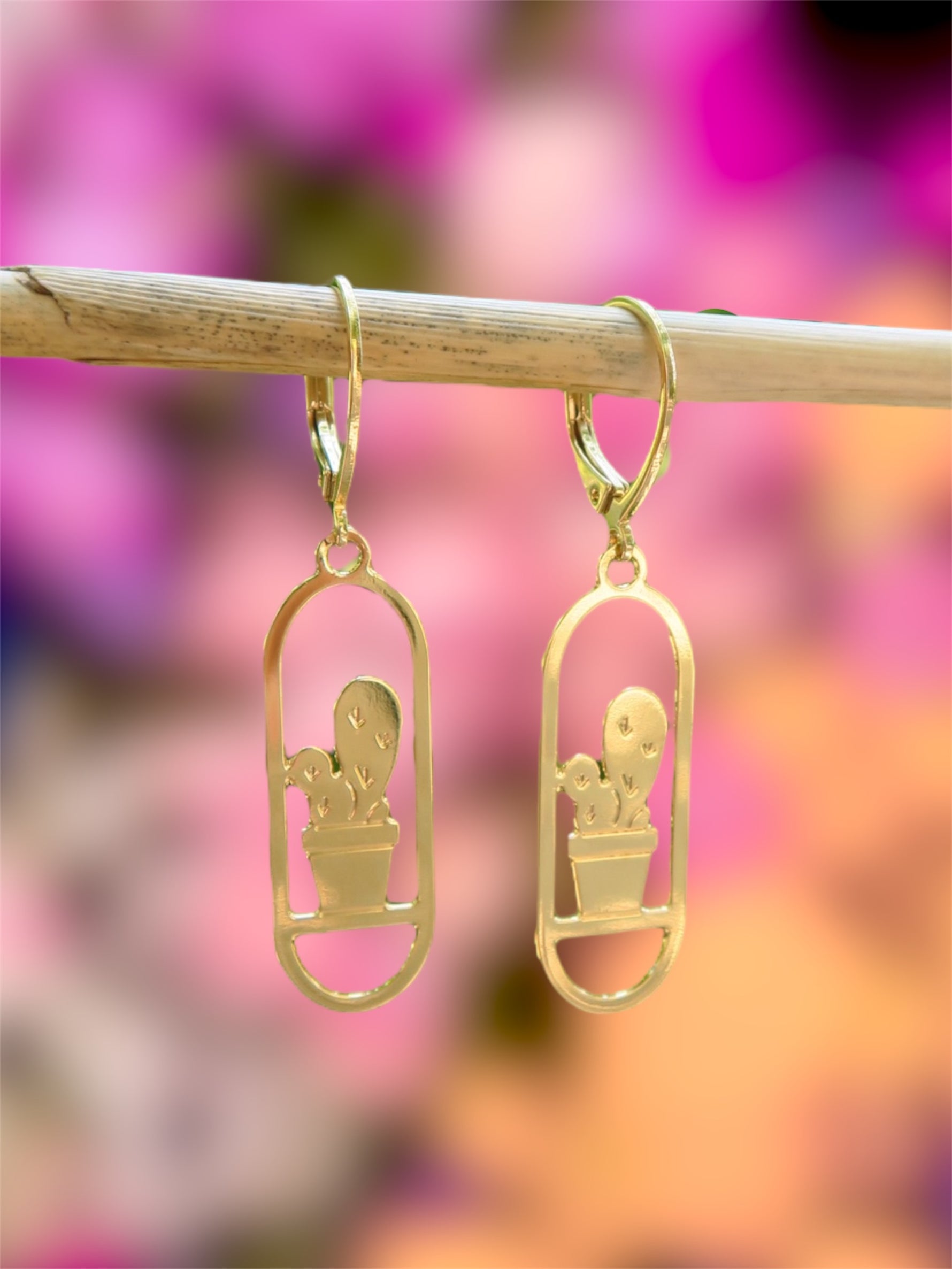 Boucles d'oreilles cactus - Hirondelle Bijoux