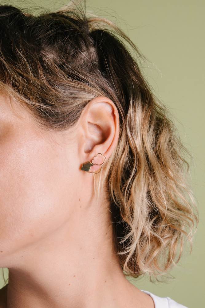 Boucles d'oreilles trio de nuages - Hirondelle Bijoux
