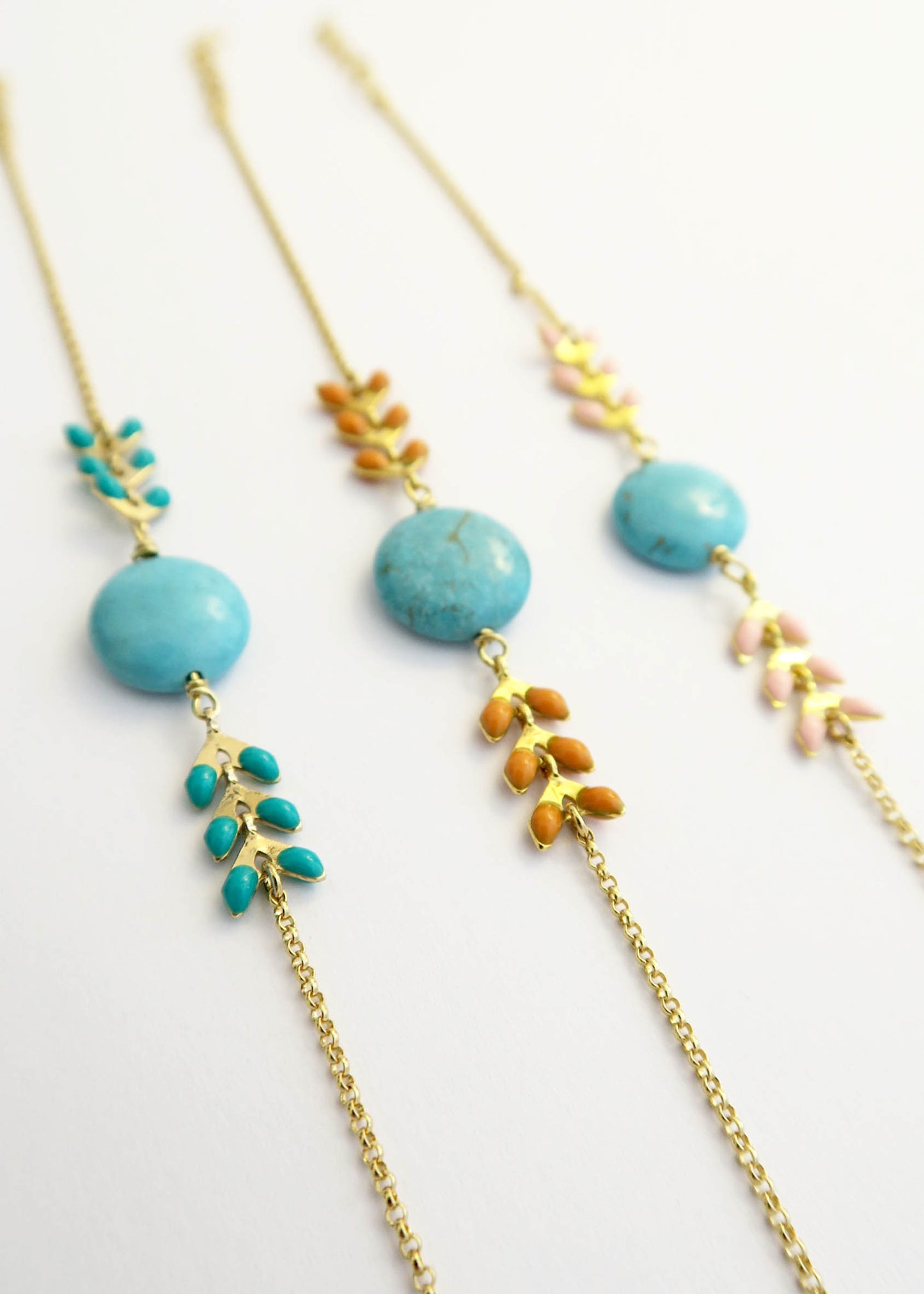 Bracelet Gaya Magnésite turquoise - Hirondelle Bijoux