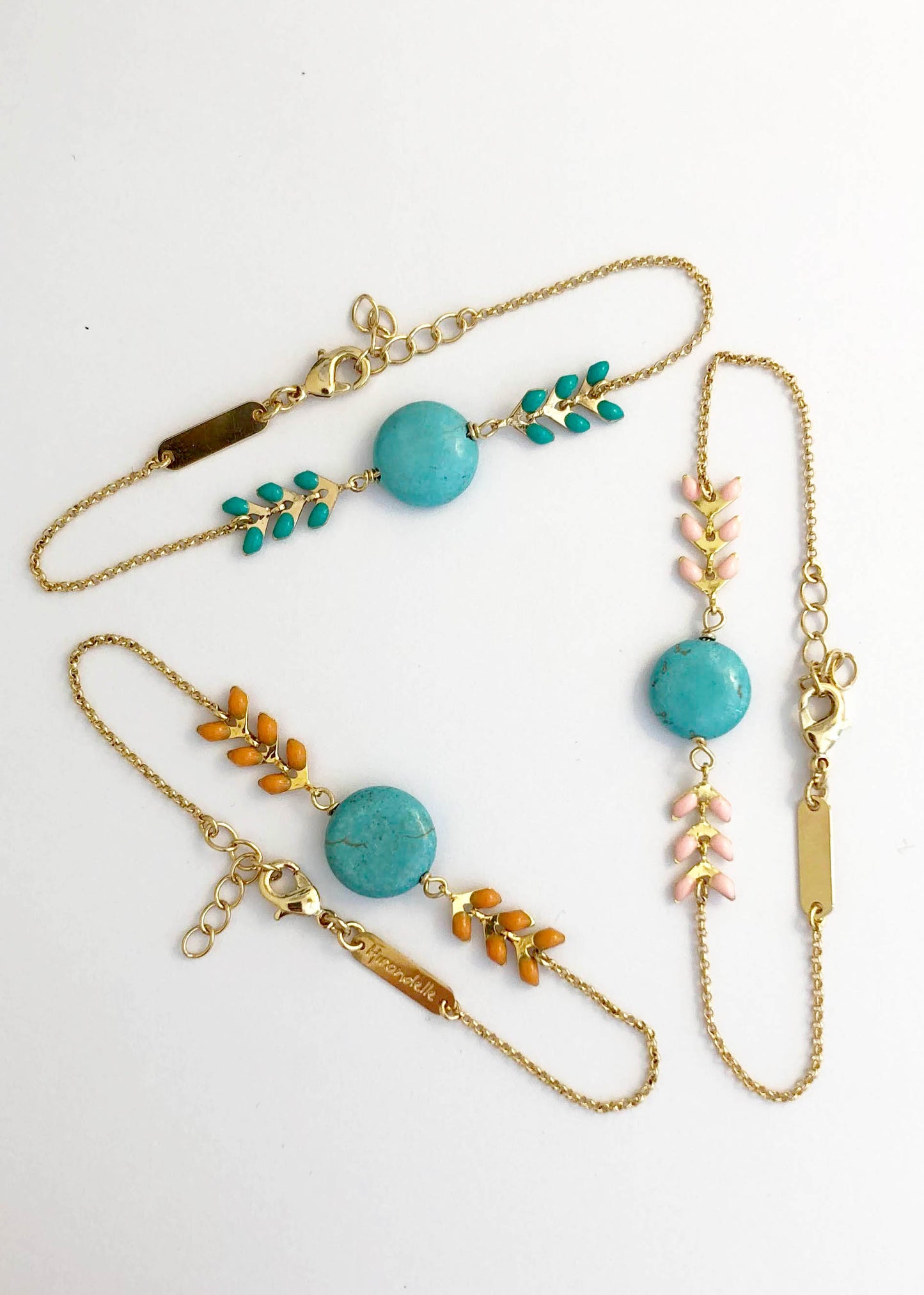 Bracelet Gaya Magnésite turquoise - Hirondelle Bijoux