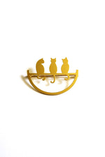 Broche Chats Perchés - Hirondelle Bijoux