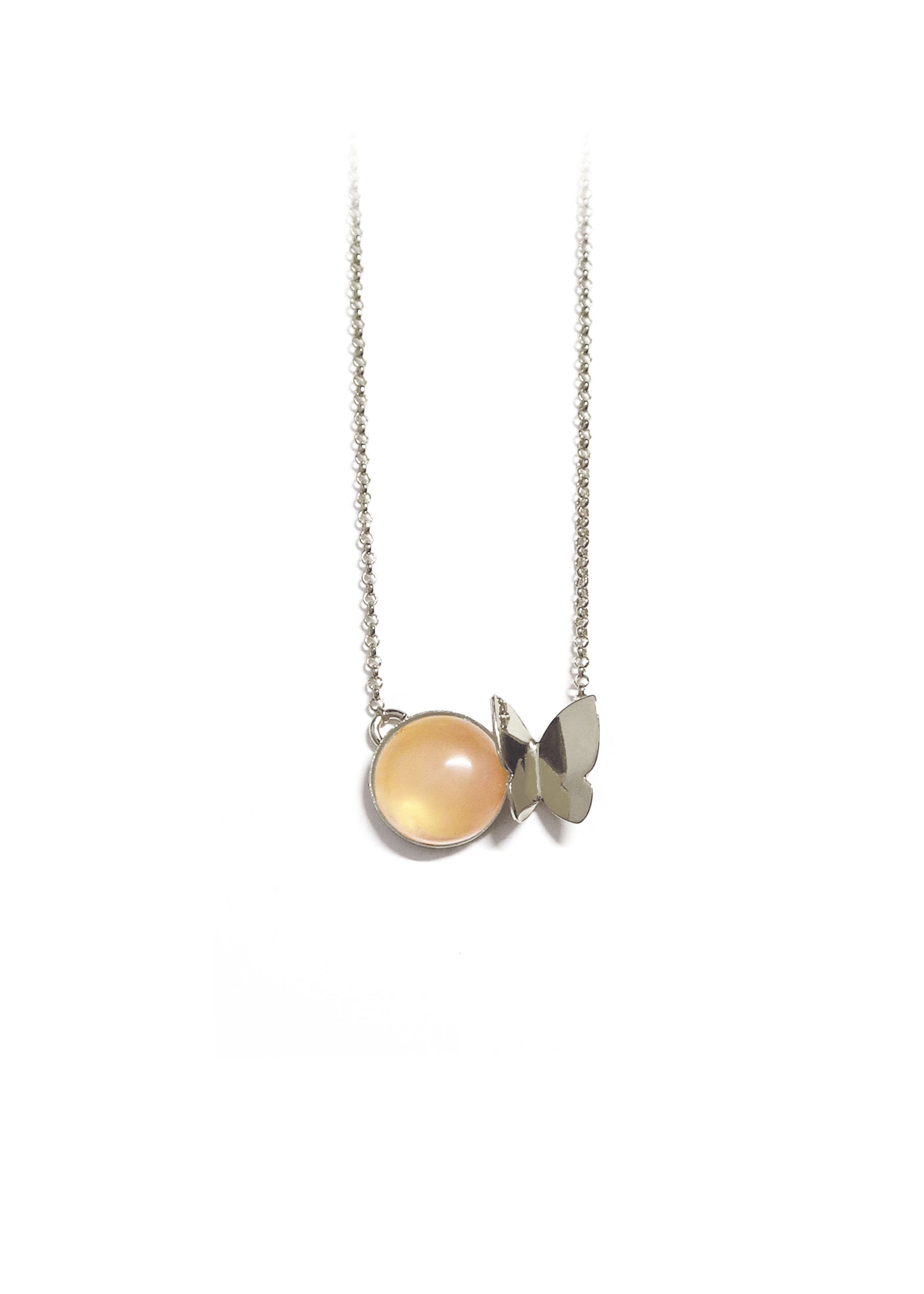 Collier papillon argenté - Hirondelle Bijoux