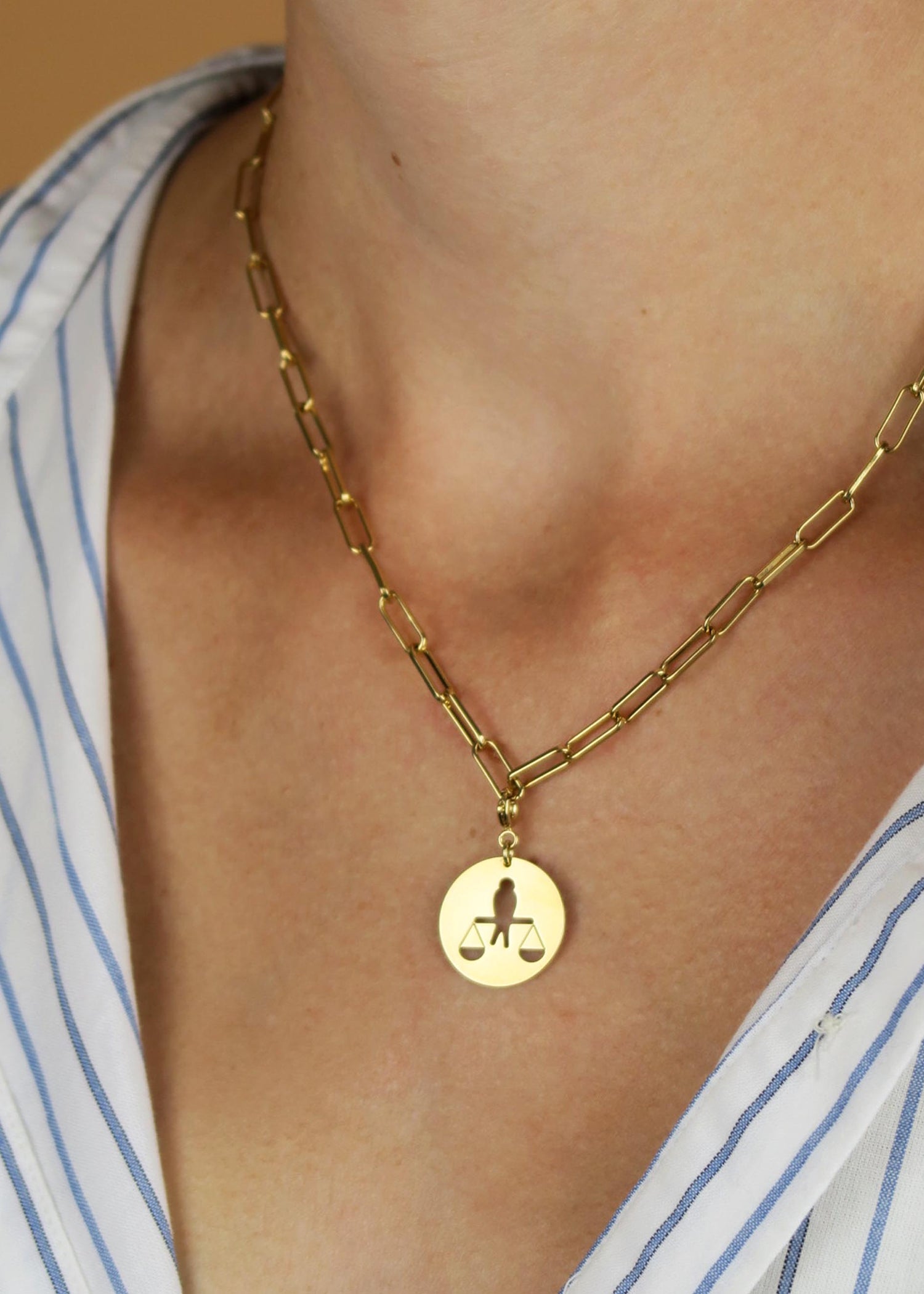Collier signe balance astrologie signe du zodiaque- Hirondelle Bijoux