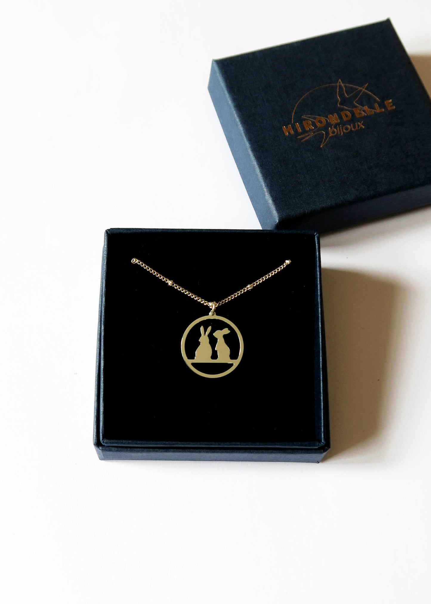 Collier lapins - Hirondelle Bijoux