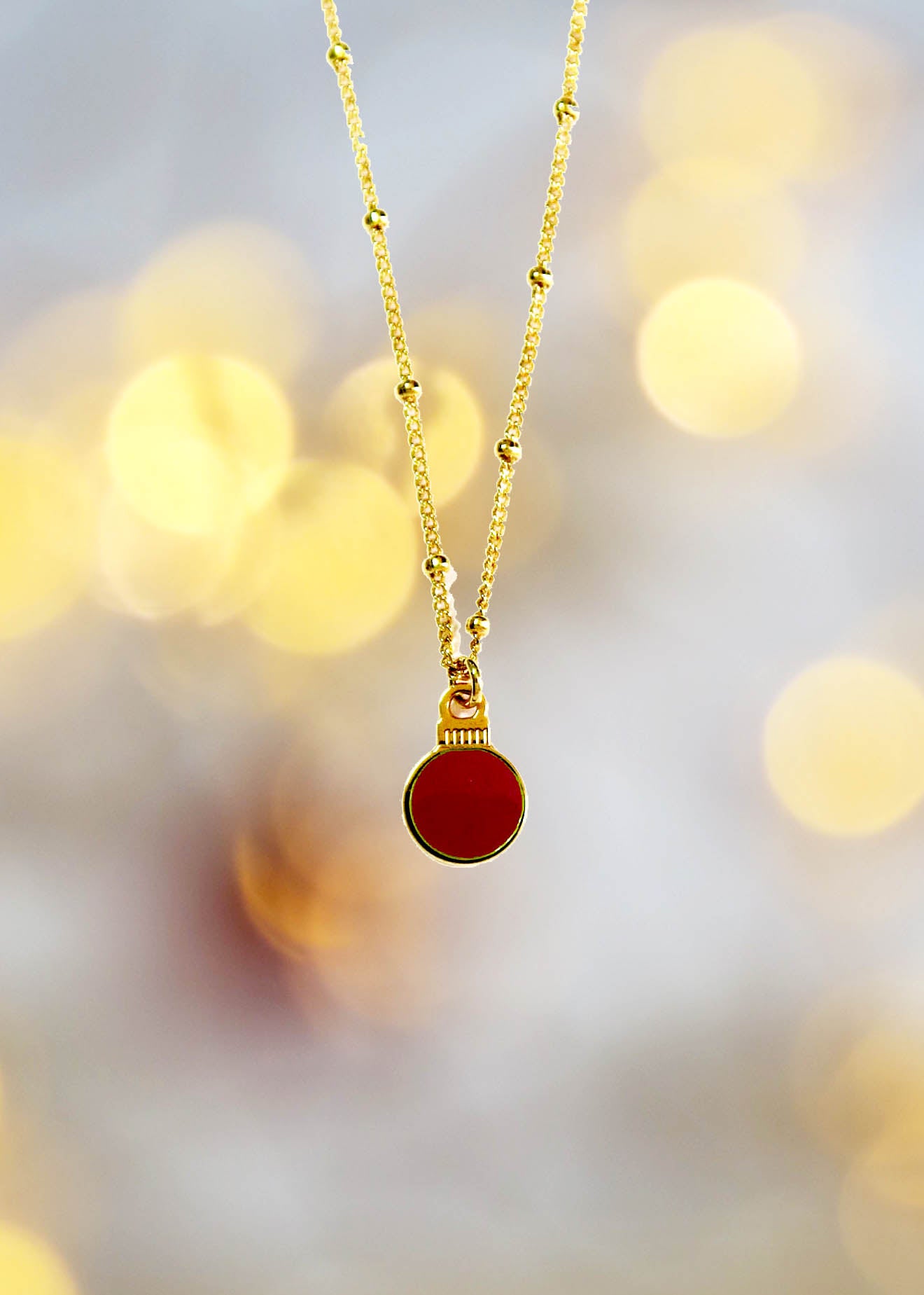 Collier Noël doré - Hirondelle Bijoux