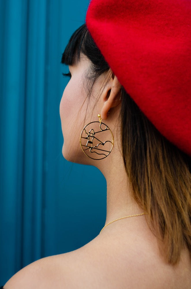 Boucles d'oreilles phares - Hirondelle Bijoux