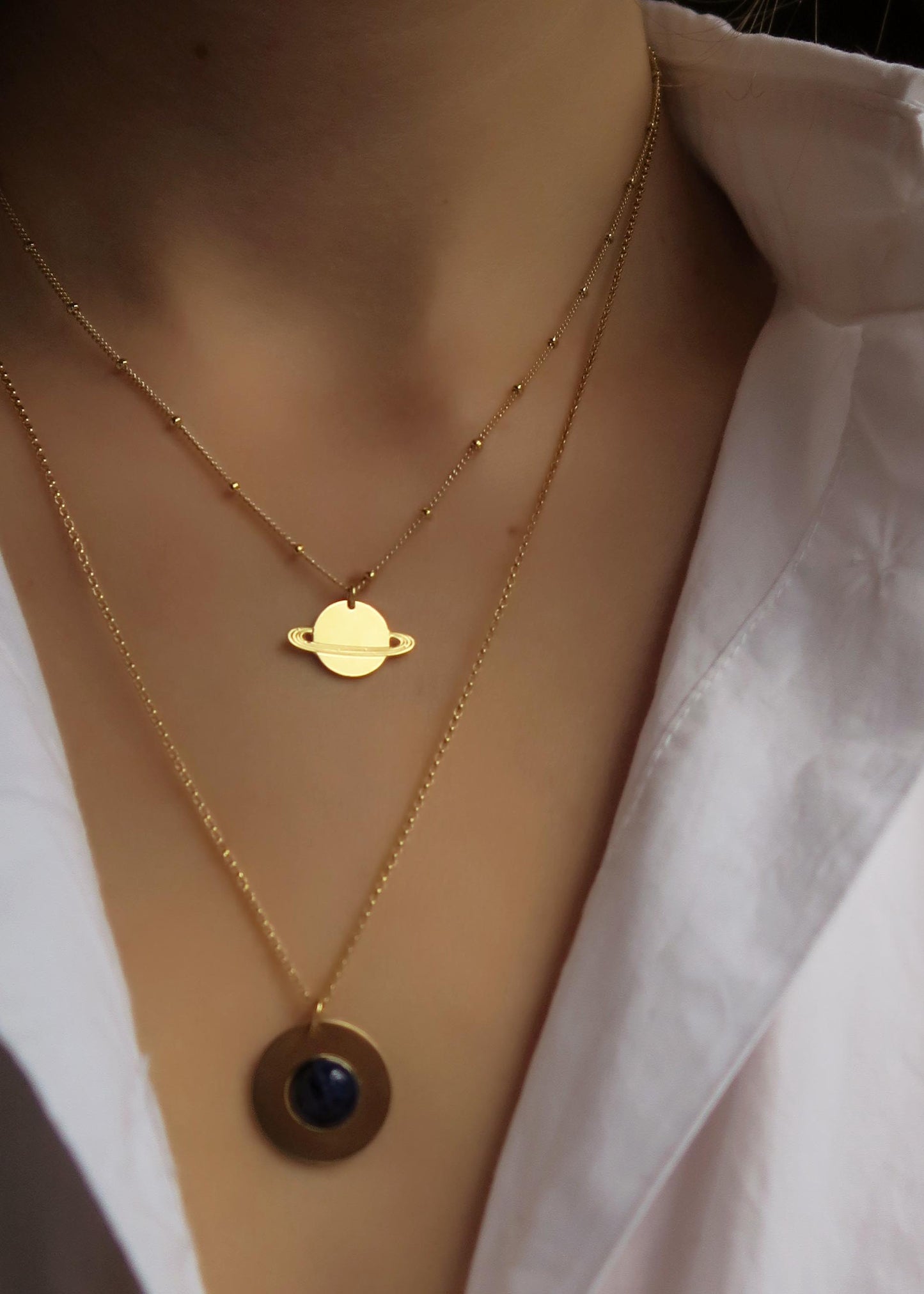 Collier Saturne - Hirondelle Bijoux