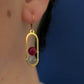 Boucles d'oreilles agate rouge et labradorite Isis - Hirondelle Bijoux