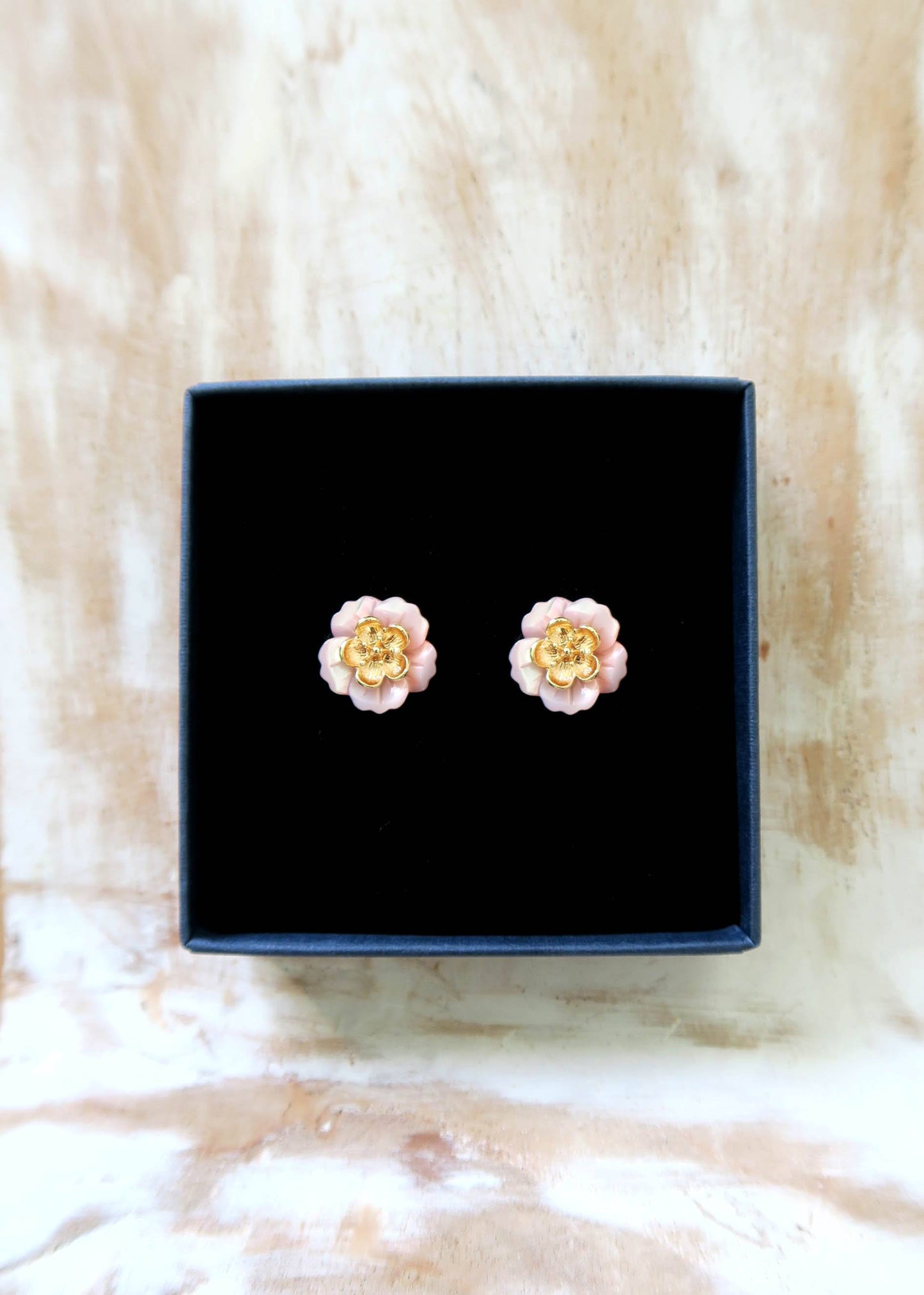 Boucles d'oreilles fleurs rose Kate