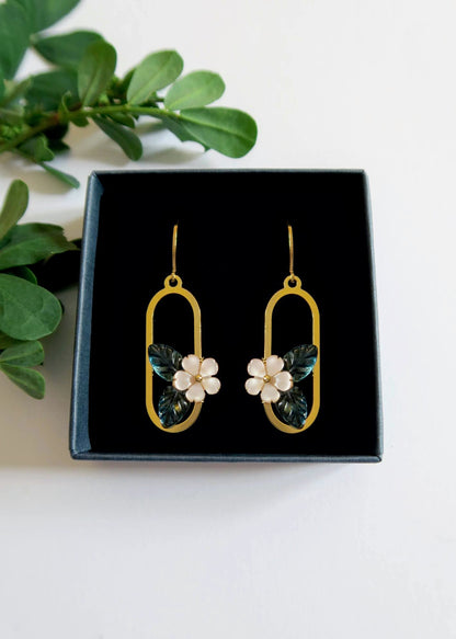 Boucles d'oreilles fleurs rose Eloïse