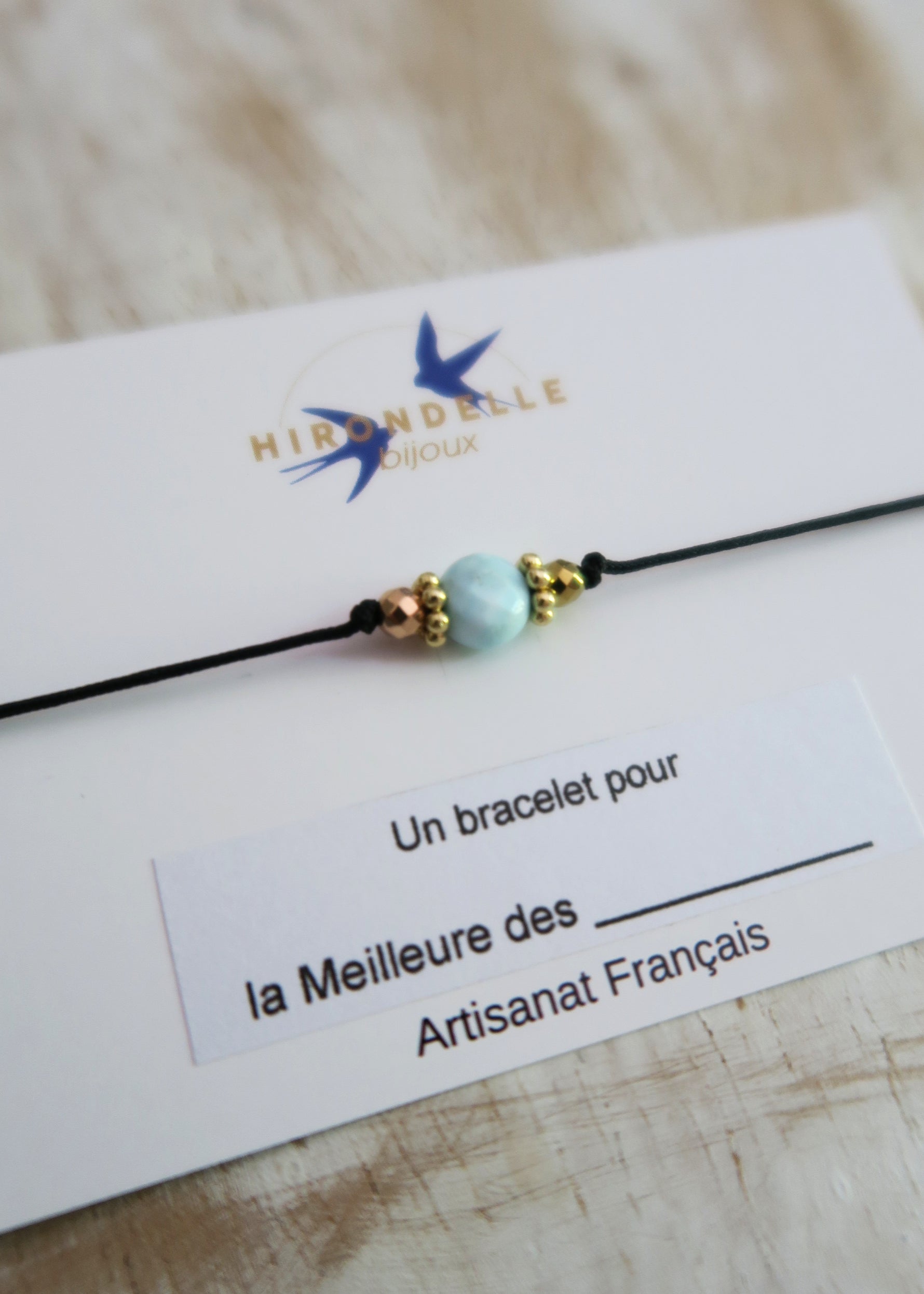 Bracelet porte bonheur Pour la meilleure – Hirondelle Bijoux