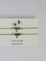 Bracelet d'amitié pour Meilleures Amies BFF en pierre fines. Tailles ajustables