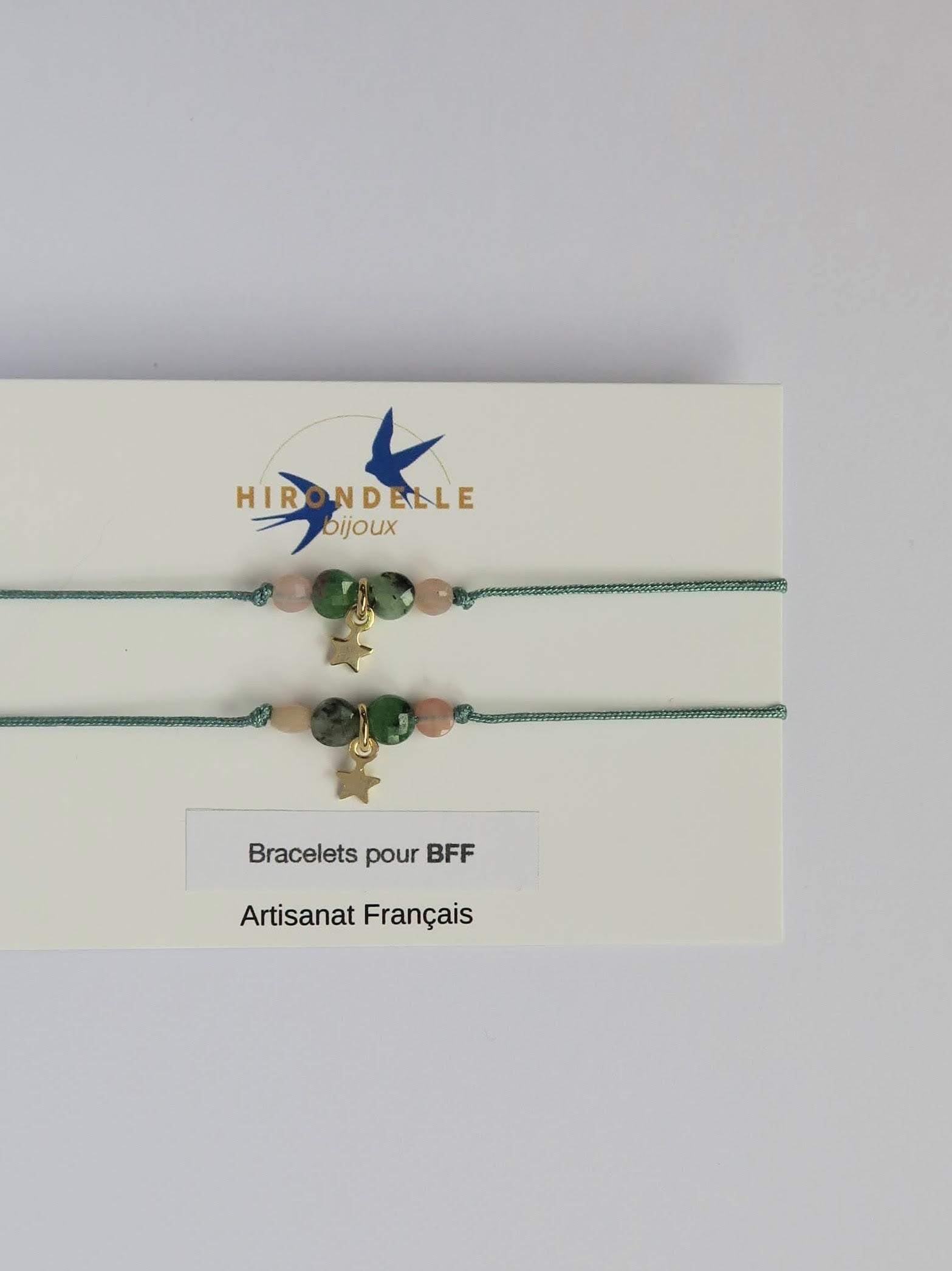 Bracelet d'amitié pour Meilleures Amies BFF en pierre fines. Tailles ajustables