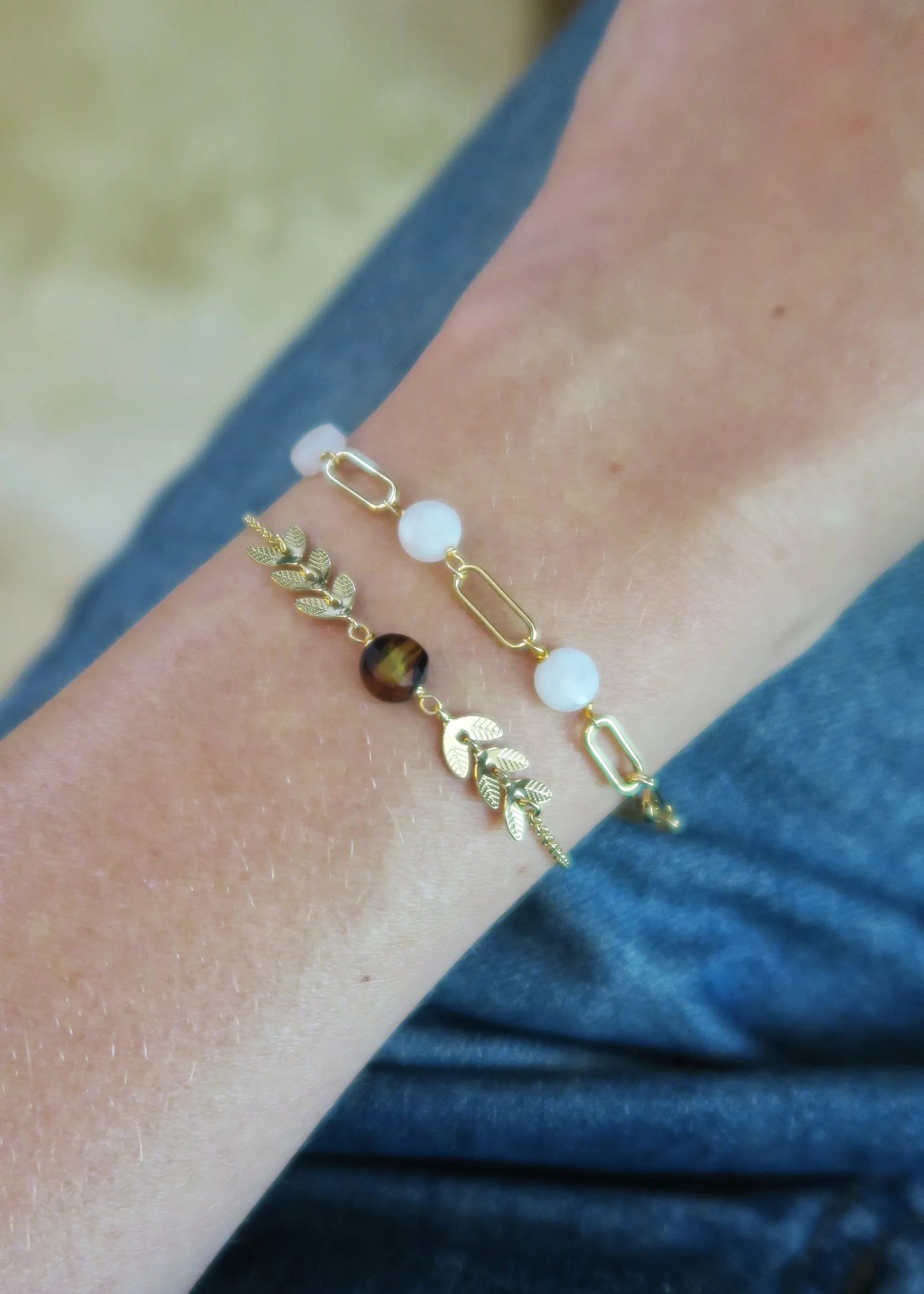 Bracelet lauriers - Hirondelle Bijoux