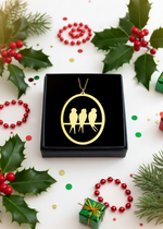 Sautoir trois hirondelles oiseaux doré pour un cadeau de noël parfait