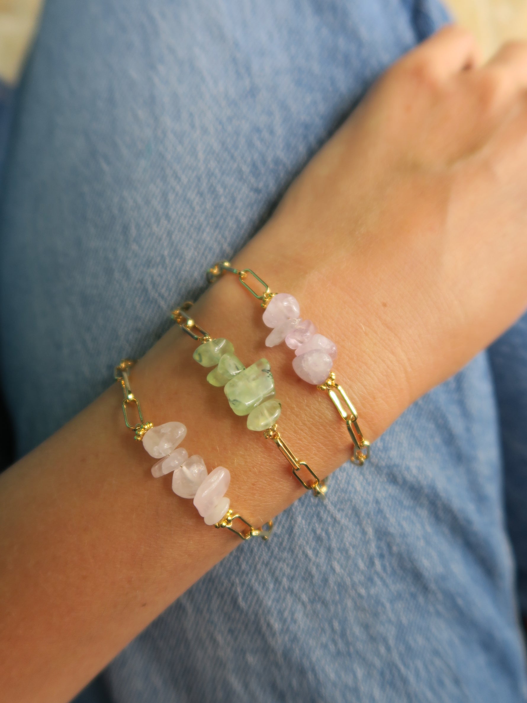 déclinaison de couleurs du bracelet cristaux