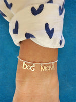 bracelet féminin argenté pour les mamans d'animaux domestique 