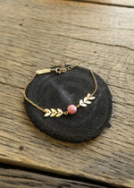 Bracelet en pierres fines rhodocrosite - Hirondelle Bijoux boutique de bijoux artisanaux