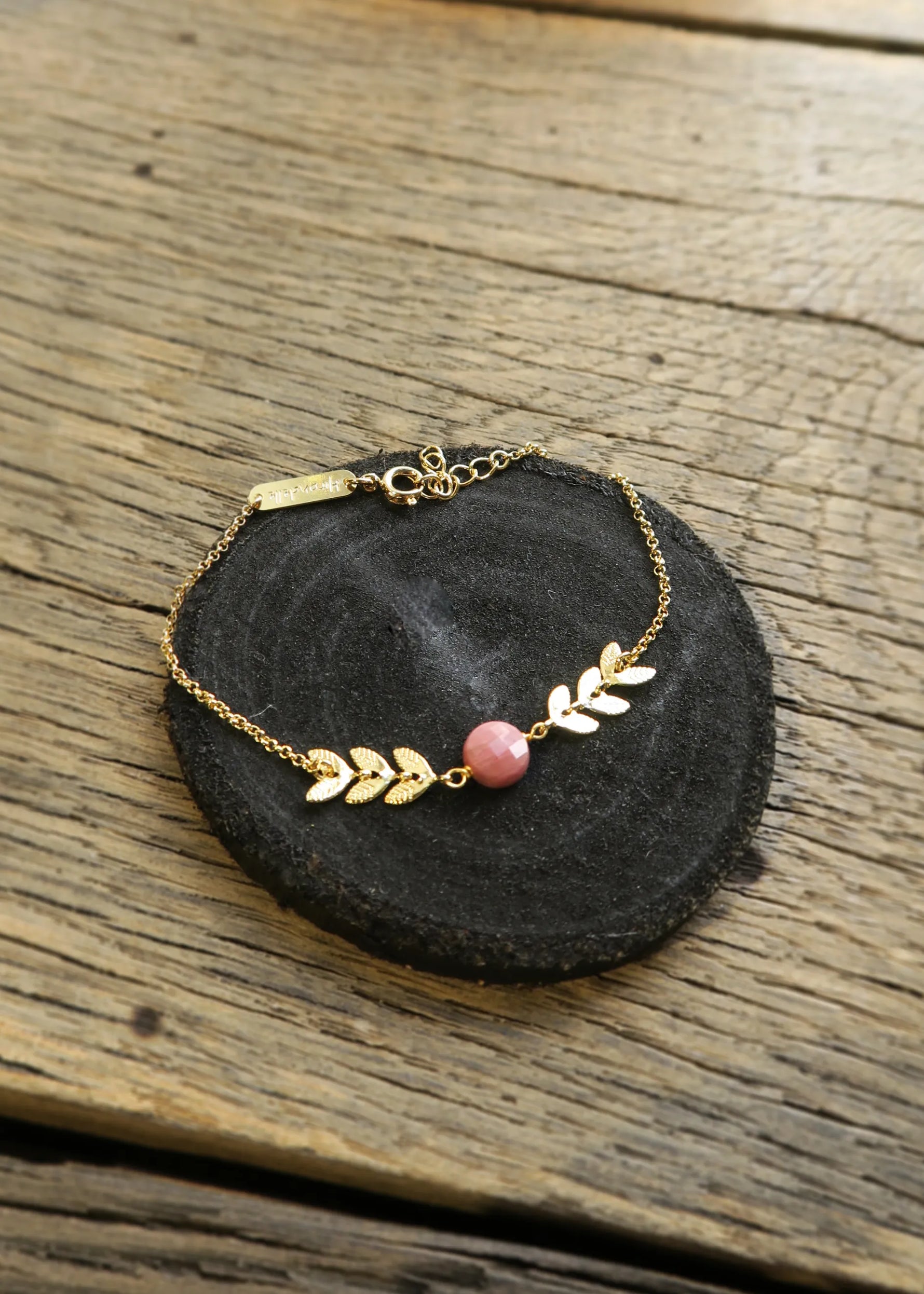 Bracelet en pierres fines rhodocrosite - Hirondelle Bijoux boutique de bijoux artisanaux