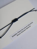 bracelet ajustable, fermoir coulissant, en pierre de gemmes porte bonheur à offrir aux mamans