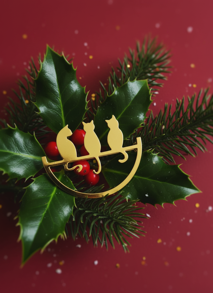 broche à offrir a noel pour les fans de chats