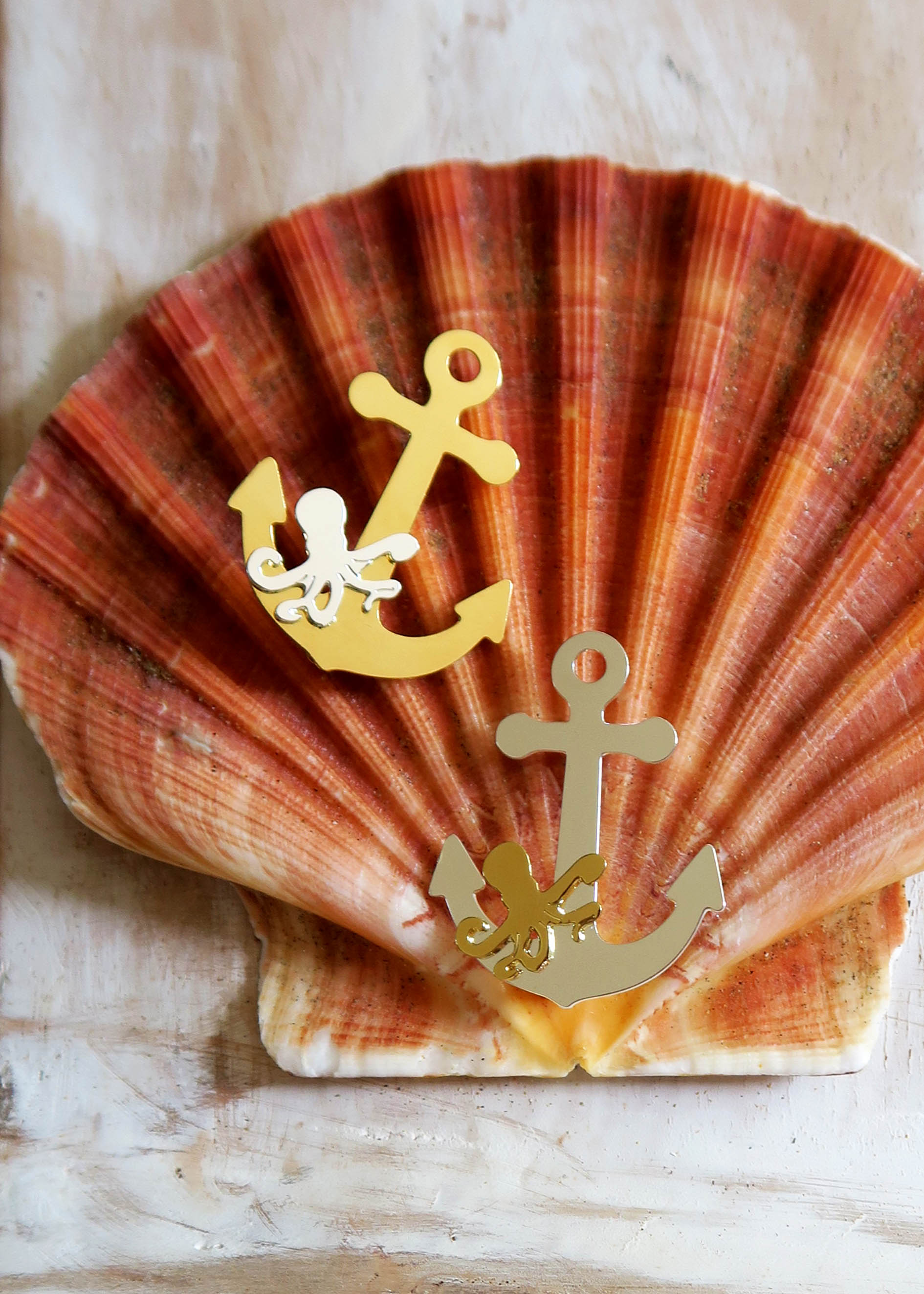 Broche Ancre marine et Pieuvre