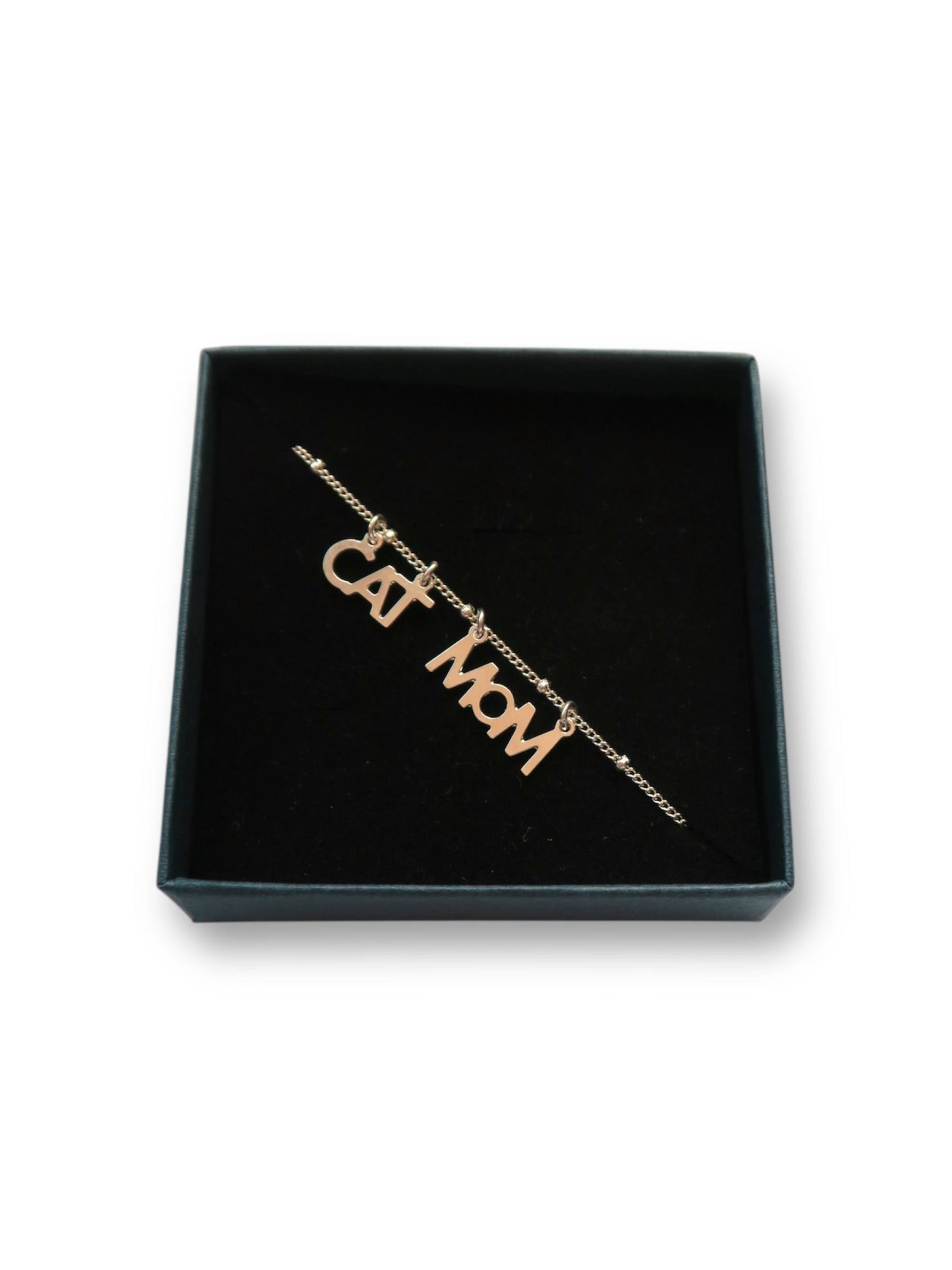 Collier cat mom- chaine perlée - Hirondelle Bijoux