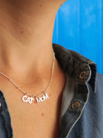 Collier cat mom- chaine perlée - Hirondelle Bijoux