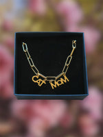 Collier cat mom- chaine rock - Hirondelle Bijoux