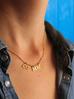 Collier cat mom- chaine perlée - Hirondelle Bijoux