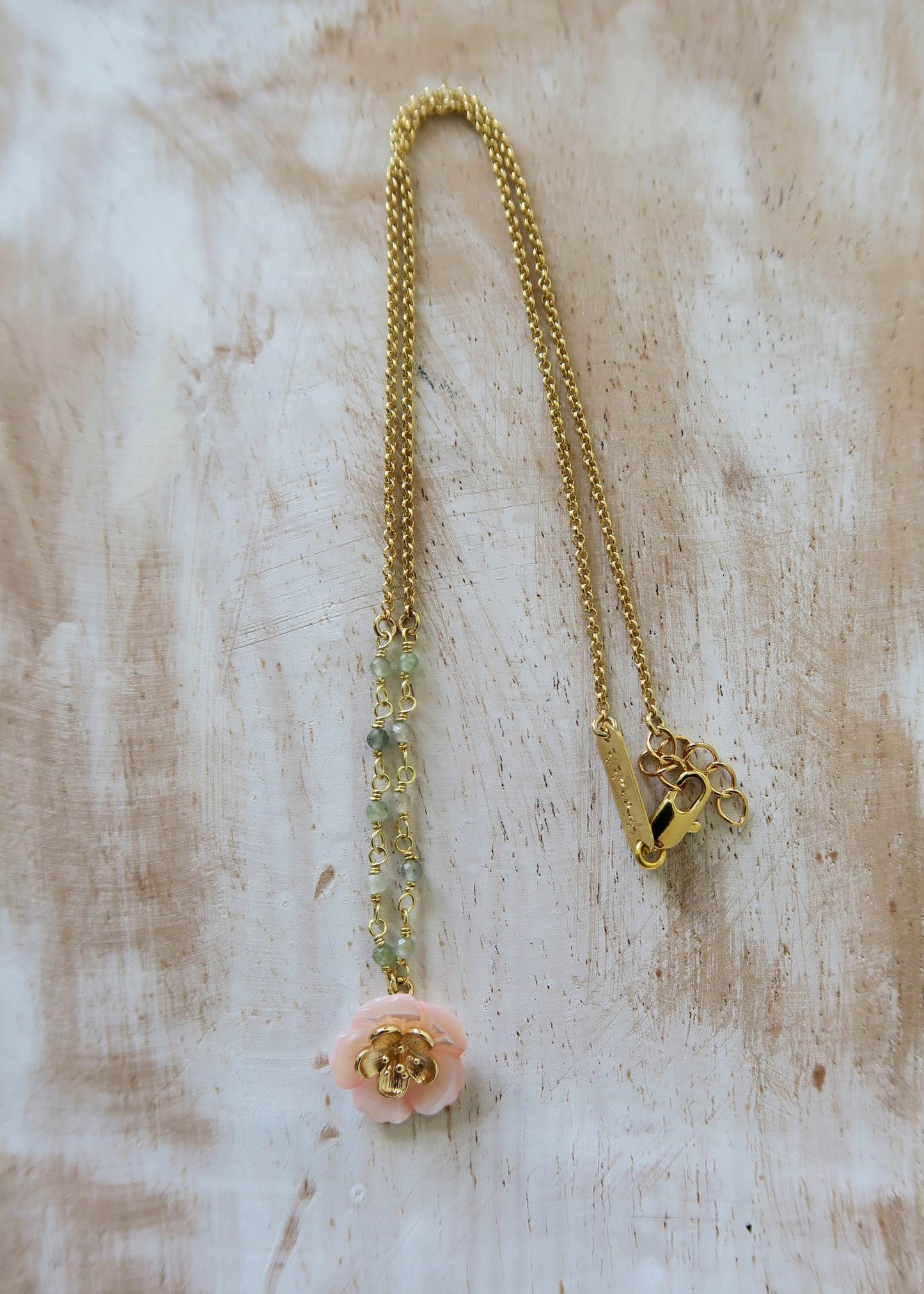 Collier fleur rose Kate