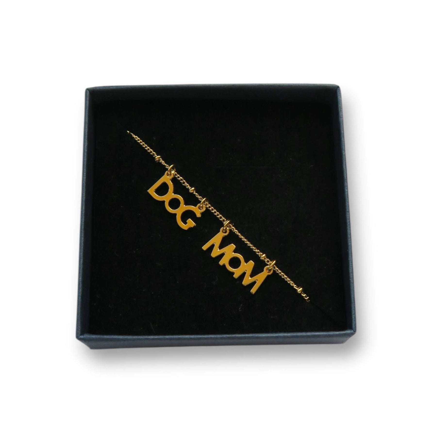 Collier Dog Mom - chaine perlée - Hirondelle Bijoux