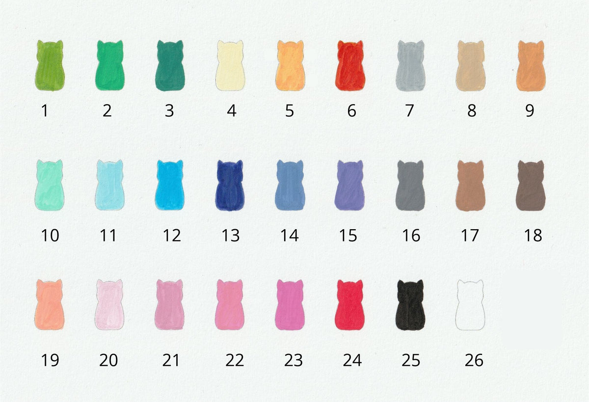 gamme de couleur disponible pour créer son porte-clés personnalisé