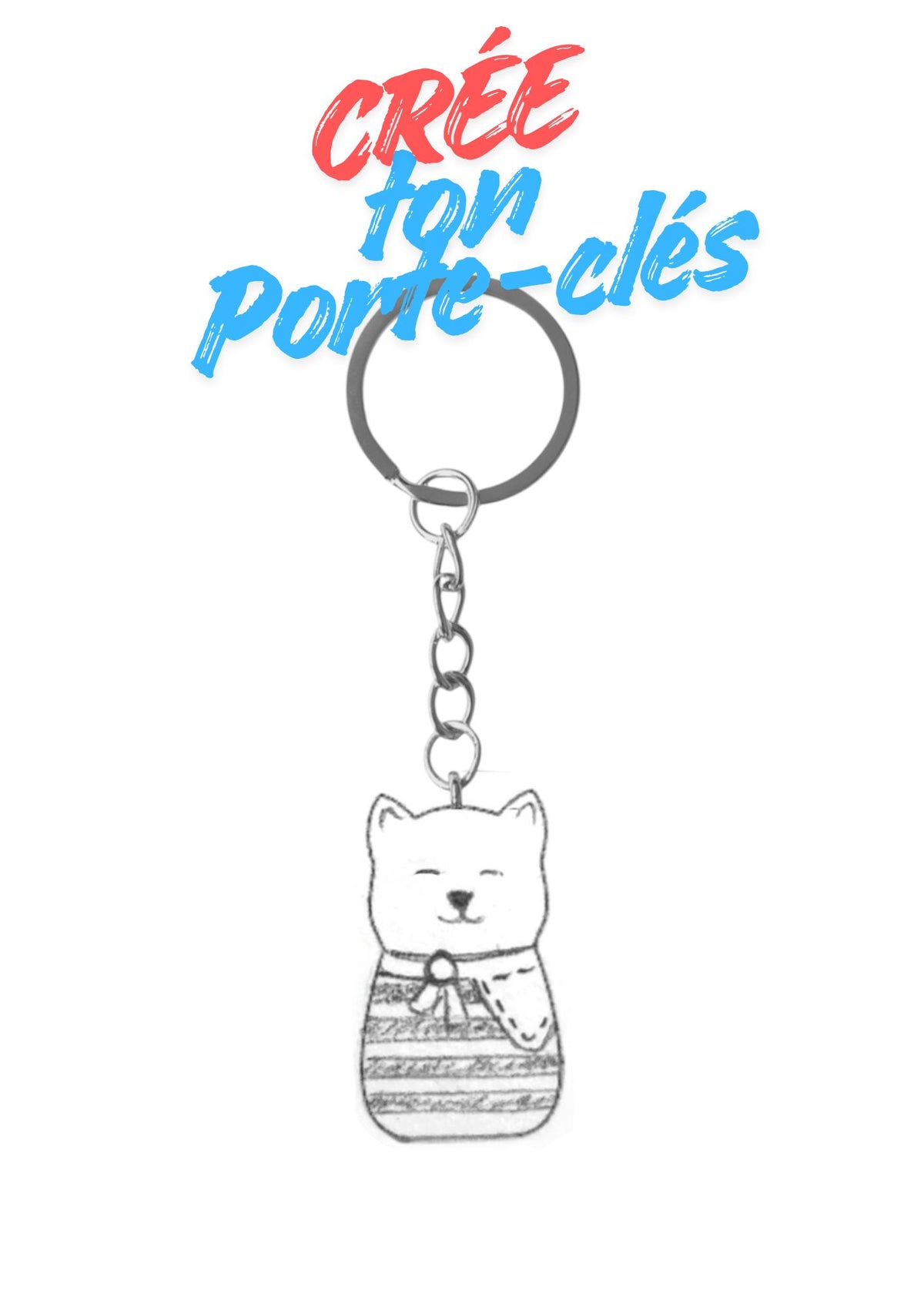 porte-clés chat personnalisable, une idée cadeau parfaite pour une personne unique 