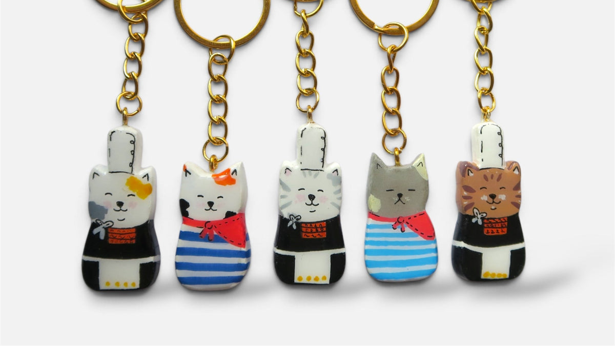 porte clé chat breton et bigoudène