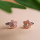 Boucles d'oreilles Sakura fleurs roses - Hirondelle Bijoux