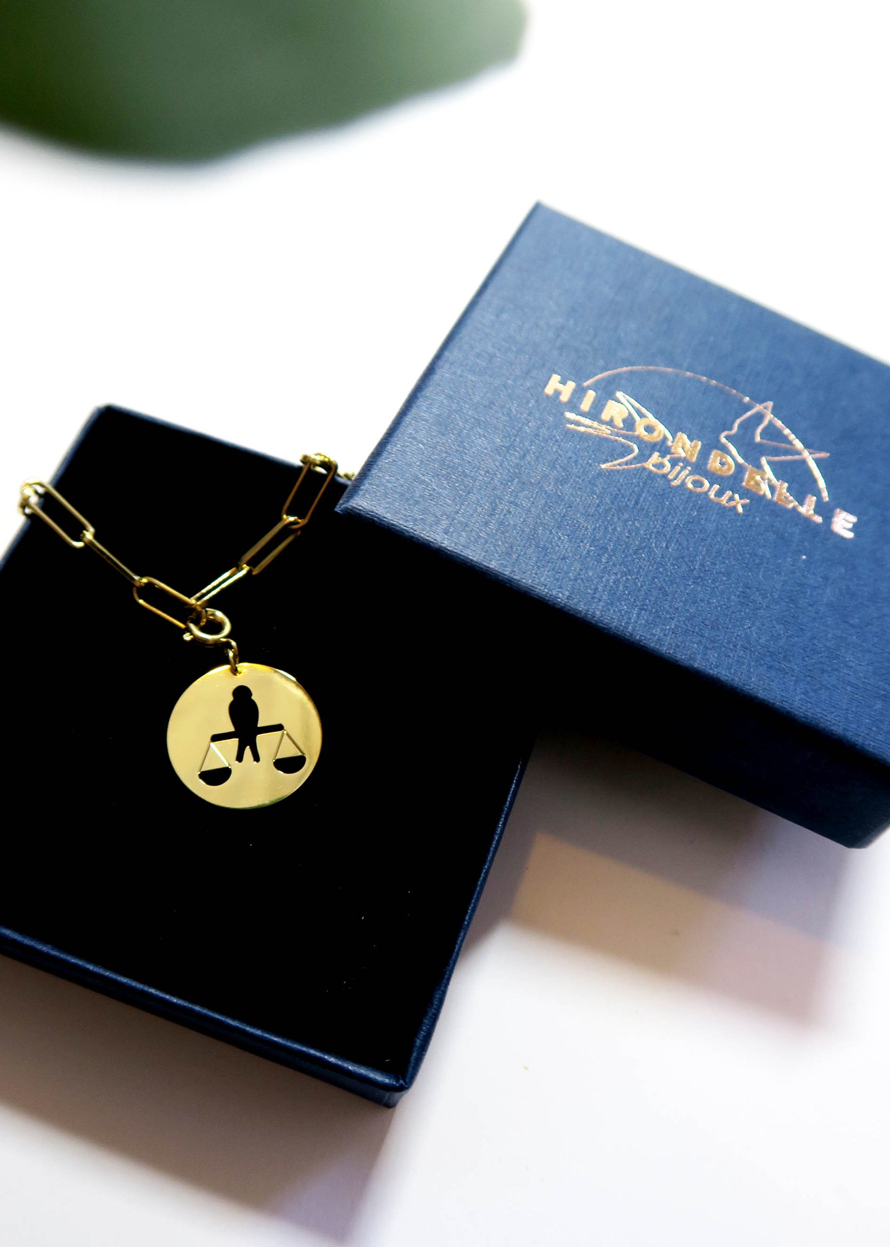 Collier signe balance astrologie signe du zodiaque- Hirondelle Bijoux
