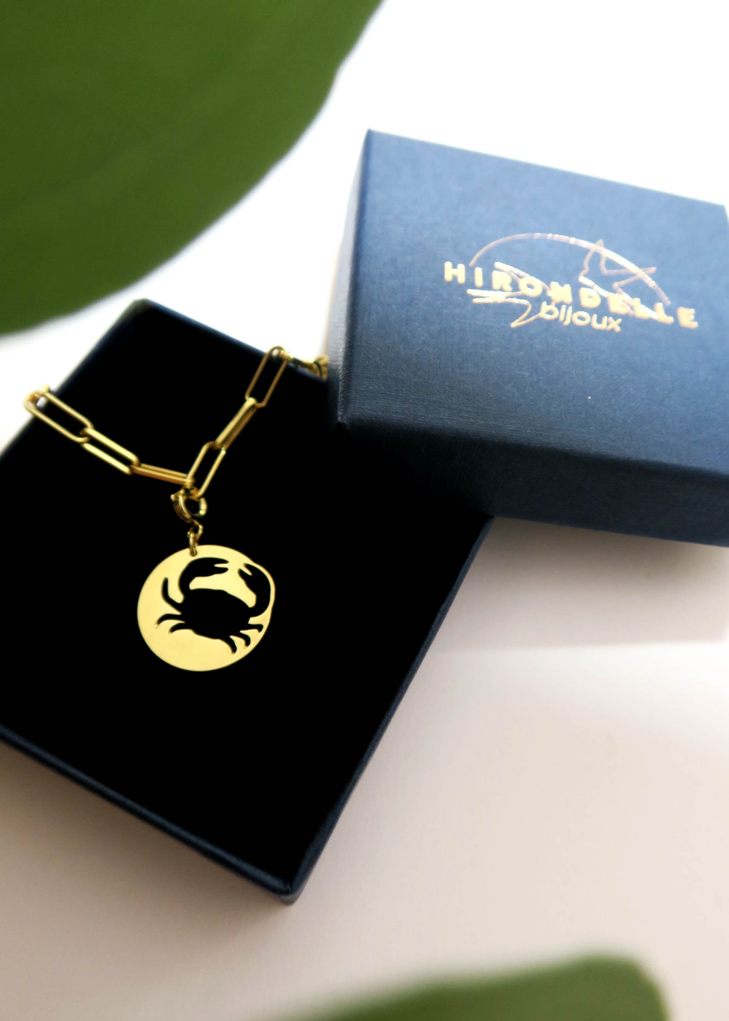 Collier signe Cancer astrologie - Hirondelle Bijoux