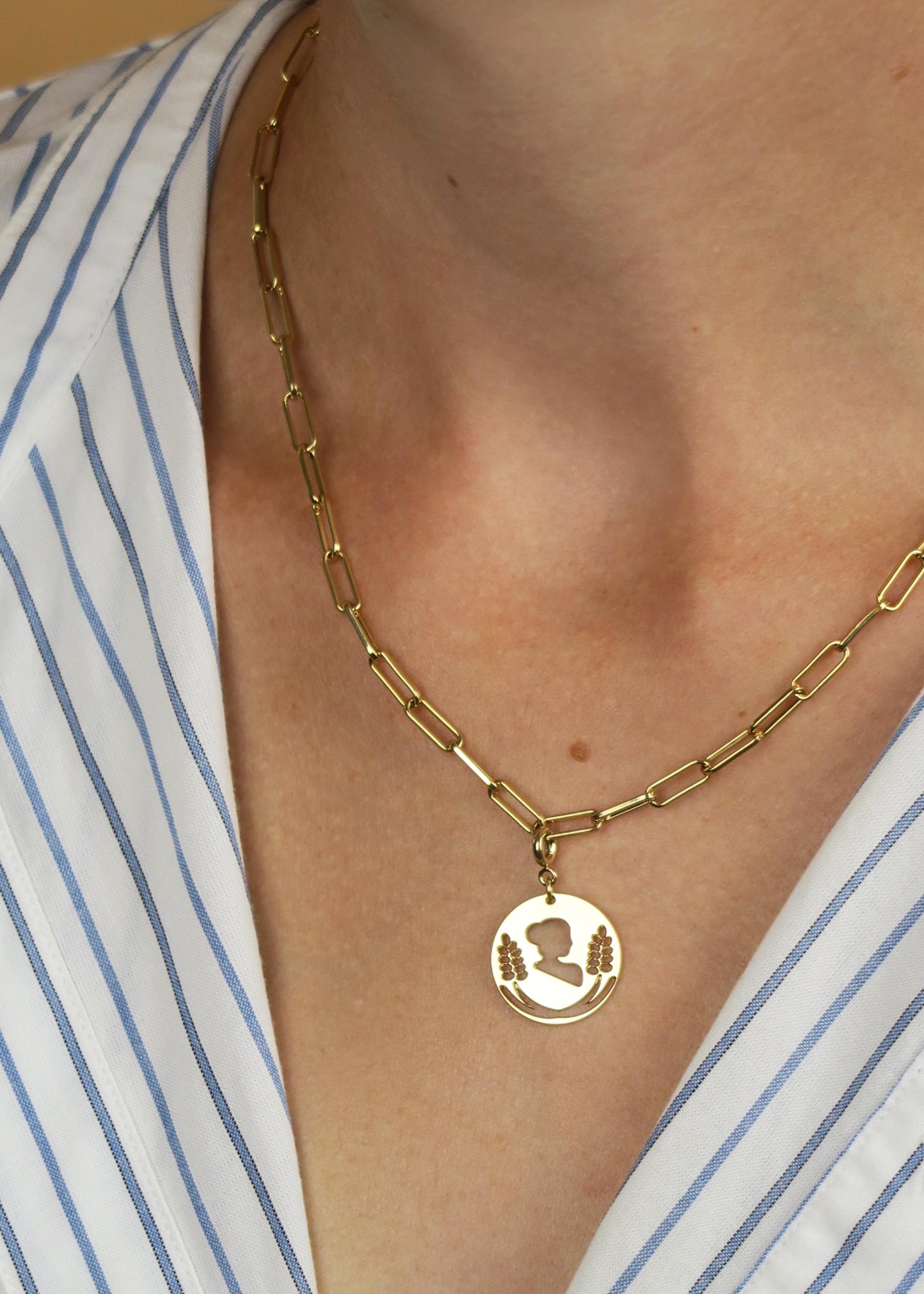 Collier signe vierge astrologie signe du zodiaque- Hirondelle Bijoux