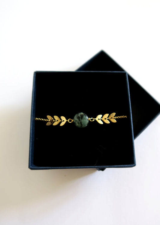 Bracelet Gaya turquoise africaine - Hirondelle Bijoux
